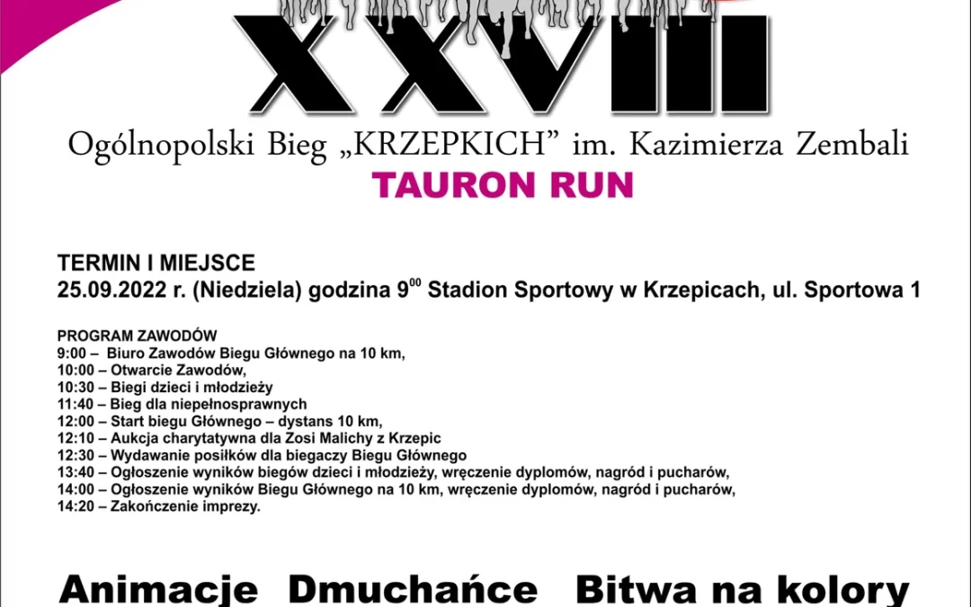 XXVIII Ogólnopolski Bieg ,,Krzepkich” – Plakat